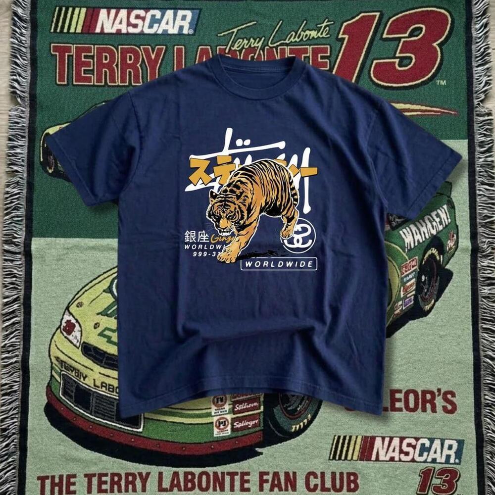 Navy Blue Tiger Graphic Tee